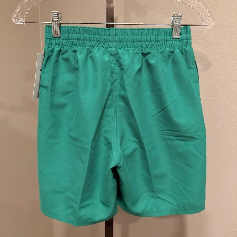 NWT Nike boys size large green swim trunks